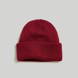 BRAND NEW Madewell Red Wool-Blend Knit Beanie
